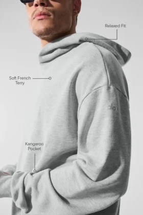 Bluza z kapturem Chill – szary sportowy melanż