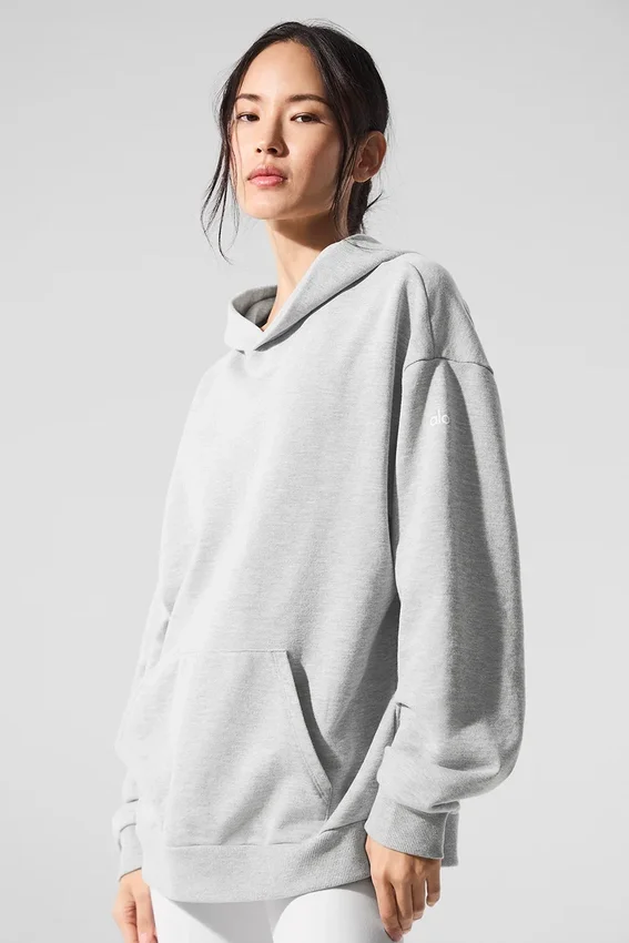 Bluza z kapturem Chill – szary sportowy melanż