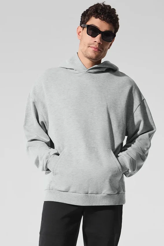 Bluza z kapturem Chill – szary sportowy melanż