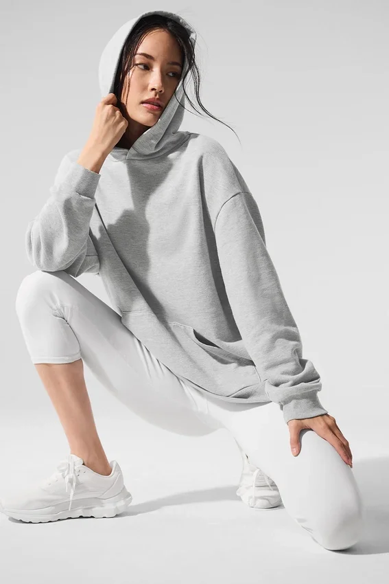Bluza z kapturem Chill – szary sportowy melanż