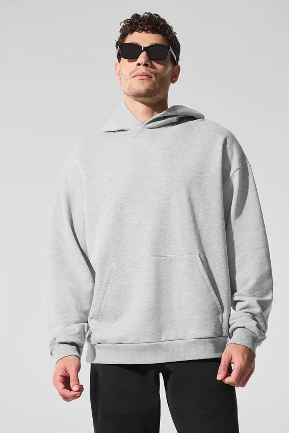 Bluza z kapturem Chill – szary sportowy melanż