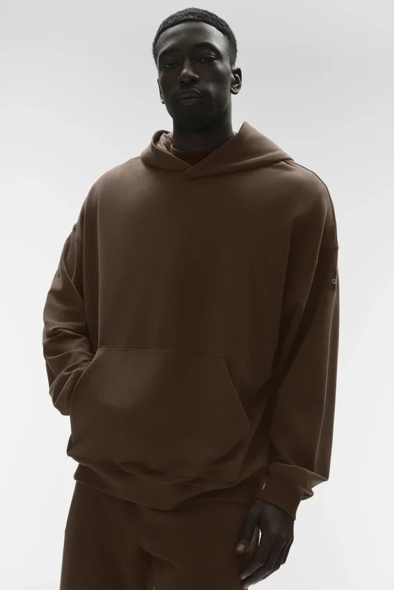Bluza z kapturem Double Take – kolor espresso