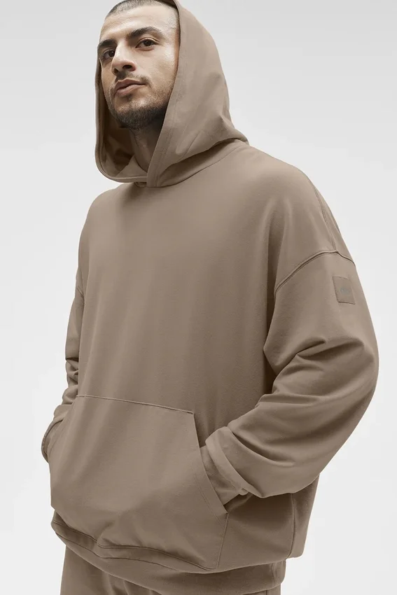 Bluza z kapturem Double Take – kolor żwirowy