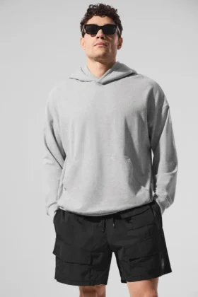 Bluza z kapturem Double Take – szary melanż sportowy