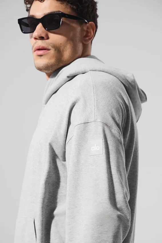 Bluza z kapturem Double Take – szary melanż sportowy