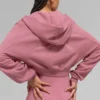 Bluza z kapturem i zamkiem „Sweet Escape” – różowa „Wild Rose”