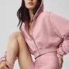Bluza z kapturem i zamkiem „Sweet Escape” – Vintage Pink
