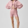 Bluza z kapturem i zamkiem „Sweet Escape” – Vintage Pink