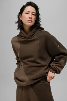 Bluza z kapturem „Make Waves” – kolor Espresso Tonal