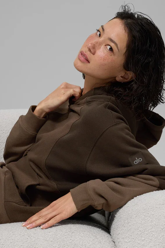 Bluza z kapturem „Make Waves” – kolor Espresso Tonal