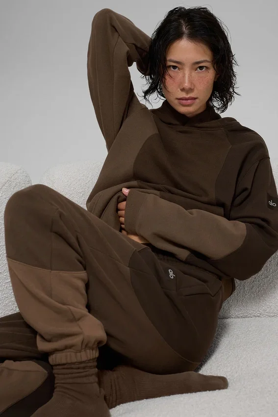Bluza z kapturem „Make Waves” – kolor Espresso Tonal