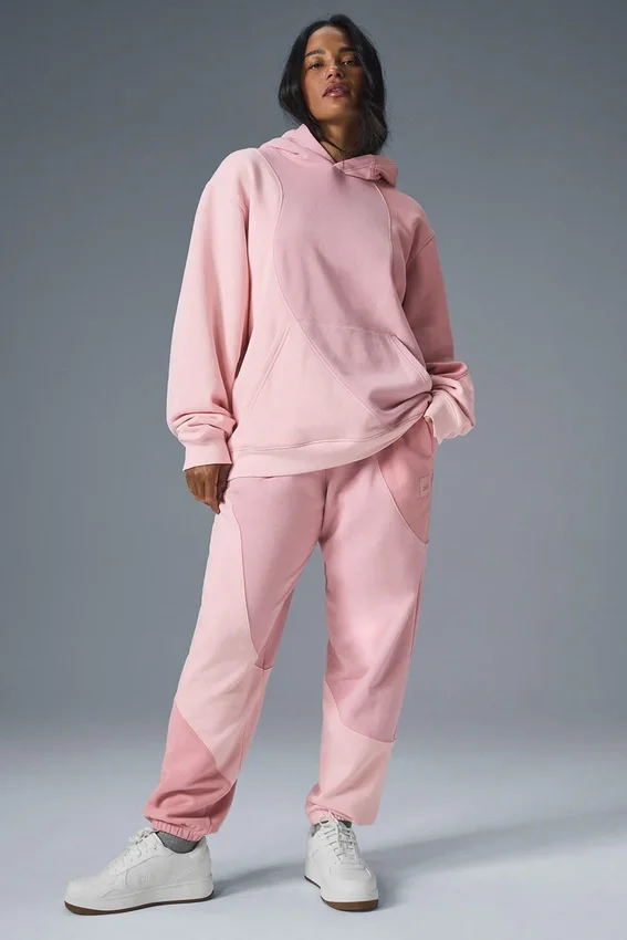 Bluza z kapturem Make Waves – różowy odcień zachodu słońca