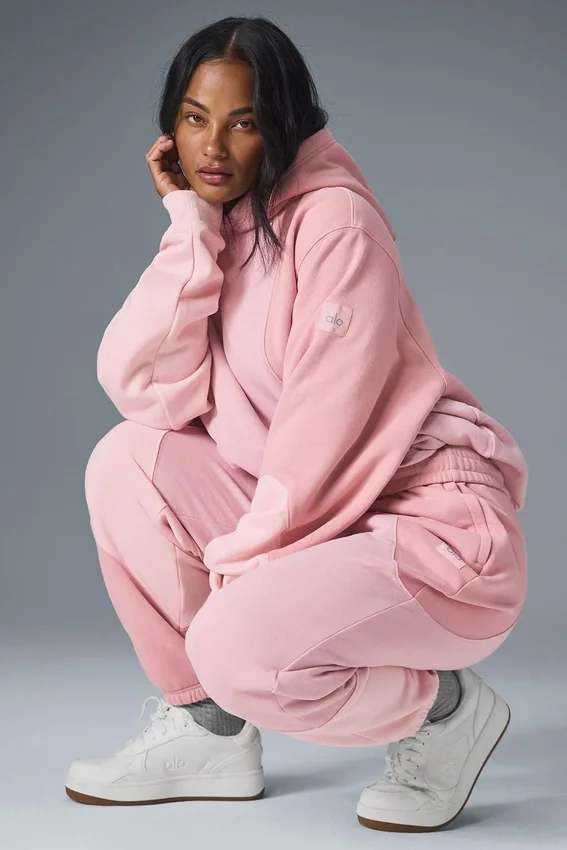 Bluza z kapturem Make Waves – różowy odcień zachodu słońca