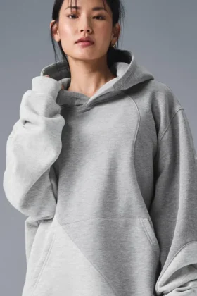 Bluza z kapturem Make Waves – sportowa szarość melanżowa