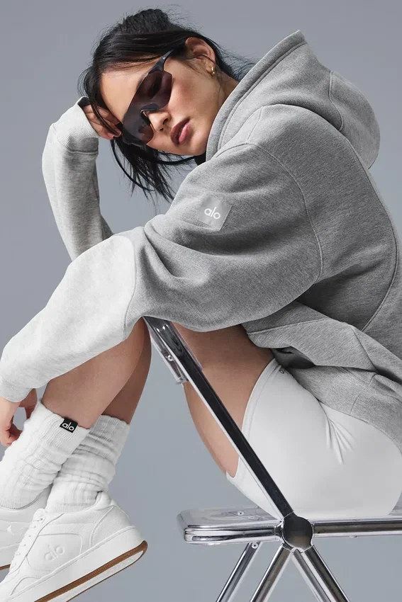 Bluza z kapturem Make Waves – sportowa szarość melanżowa