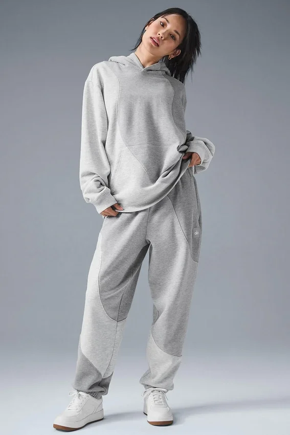 Bluza z kapturem Make Waves – sportowa szarość melanżowa