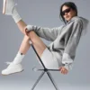 Bluza z kapturem Make Waves – sportowa szarość melanżowa