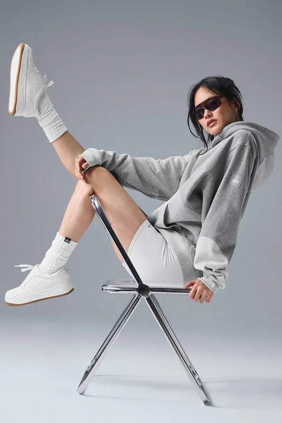 Bluza z kapturem Make Waves – sportowa szarość melanżowa