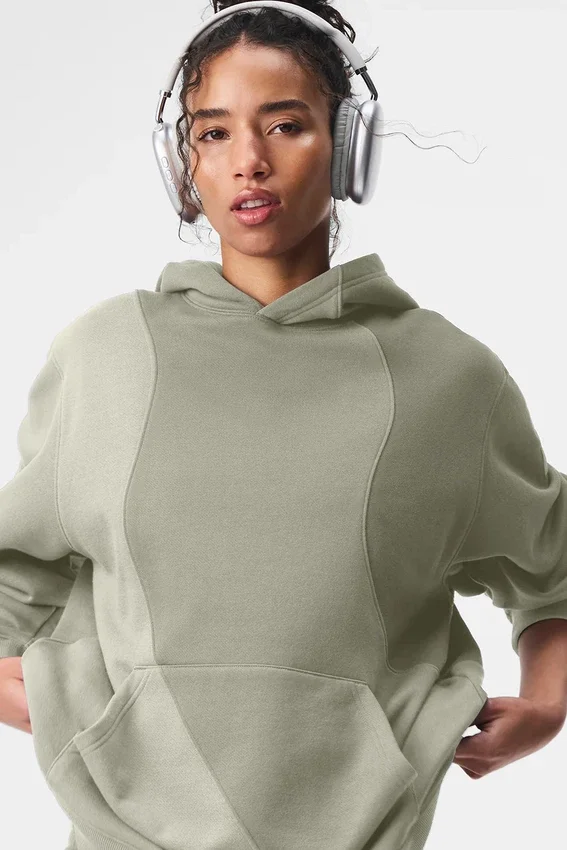 Bluza z kapturem Make Waves – w odcieniach wapienia