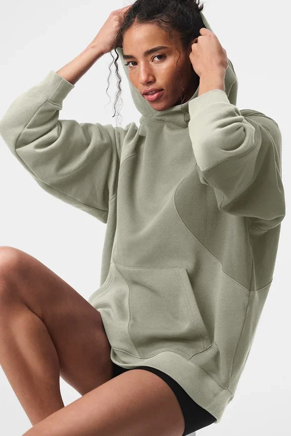 Bluza z kapturem Make Waves – w odcieniach wapienia
