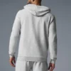 Bluza z kapturem Micro Waffle Fast Break – sportowa szara melanżowa