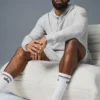 Bluza z kapturem Micro Waffle Fast Break – sportowa szara melanżowa