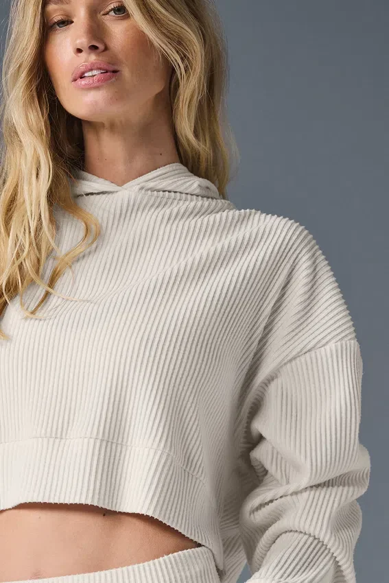 Bluza z kapturem Muse – kolor kości słoniowej