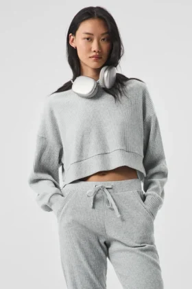 Bluza z kapturem Muse – sportowa szara melanżowa