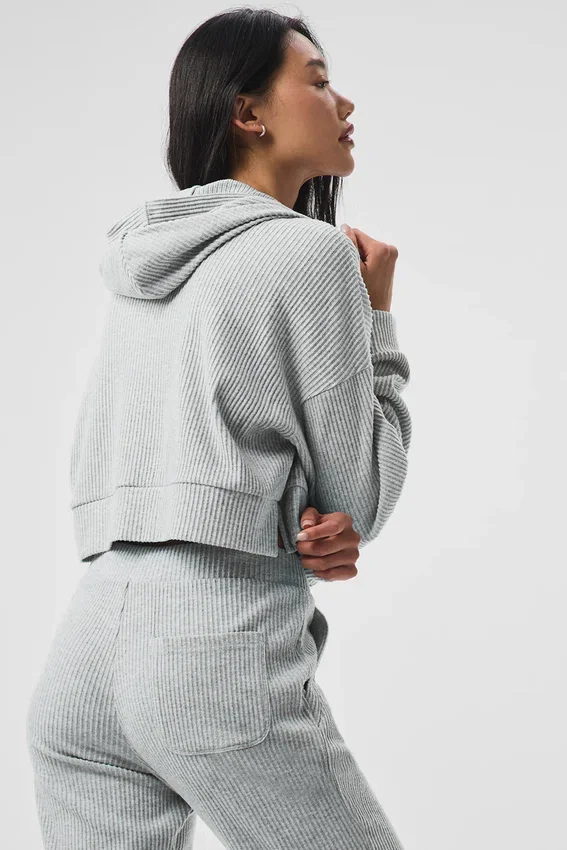 Bluza z kapturem Muse – sportowa szara melanżowa