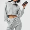 Bluza z kapturem Muse – sportowa szara melanżowa