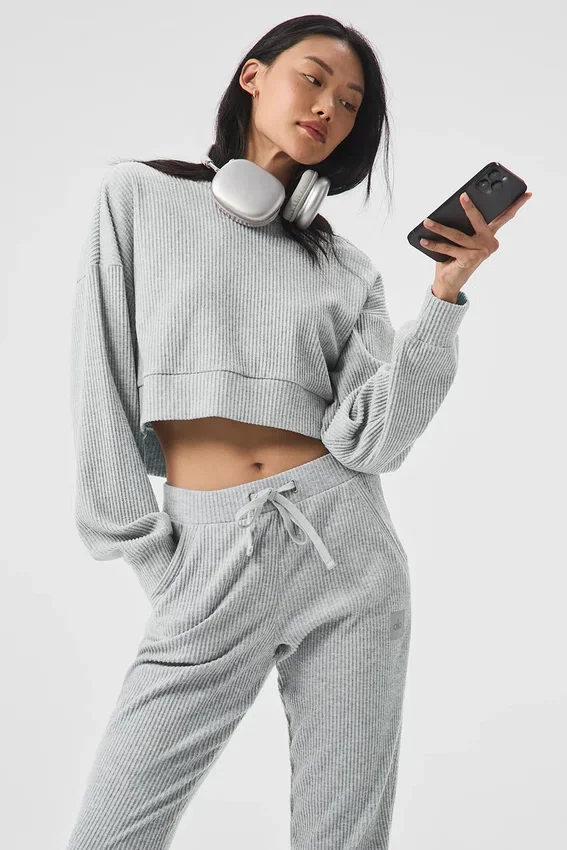 Bluza z kapturem Muse – sportowa szara melanżowa