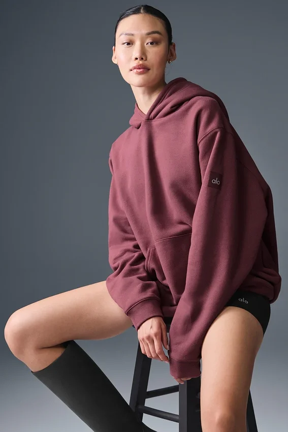 Bluza z kapturem Renown Heavy Weight – Burgundy Truffle