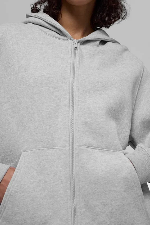 Bluza z kapturem Renown Heavy Weight Full Zip – kolor Athletic Heather Grey