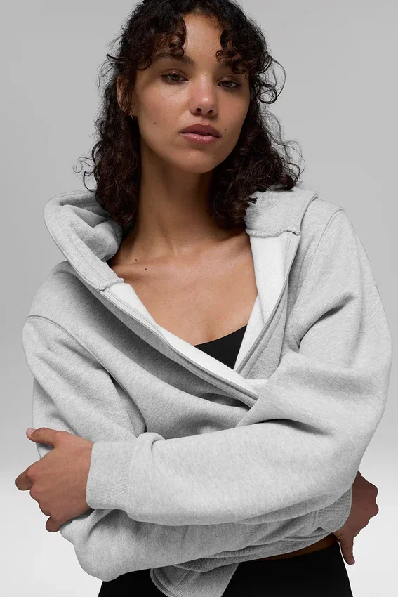 Bluza z kapturem Renown Heavy Weight Full Zip – kolor Athletic Heather Grey