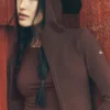 Bluza z kapturem Sway z zamkiem na całej długości – kolor Brownstone