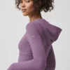 Bluza z kapturem Sway z zamkiem na całej długości – Plum Kiss