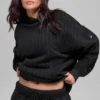 Bluza z kapturem w prążki – czarne prążki