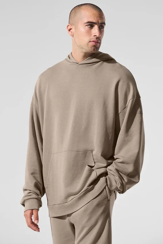 Bluza z kapturem w stylu vintage „Chill” – wykończenie „Gravel Wash”