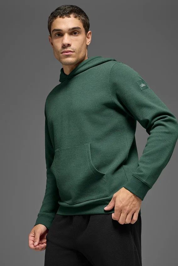 Bluza z kapturem Waffle Lounge – Clover Green