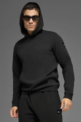 Bluza z kapturem Waffle Lounge – czarna