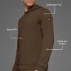 Bluza z kapturem Waffle Lounge – Espresso