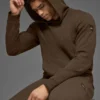 Bluza z kapturem Waffle Lounge – Espresso