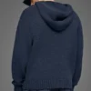 Bluza z kapturem z dzianiny o fakturze – Navy