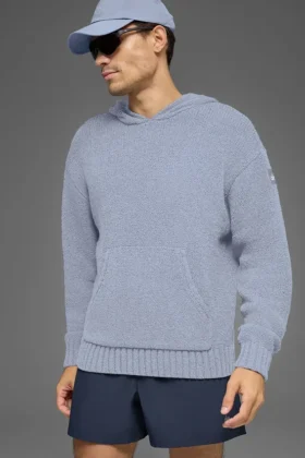 Bluza z kapturem z dzianiny o fakturze – Winter Frost