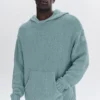 Bluza z kapturem z dzianiny teksturowanej – Desert Sage