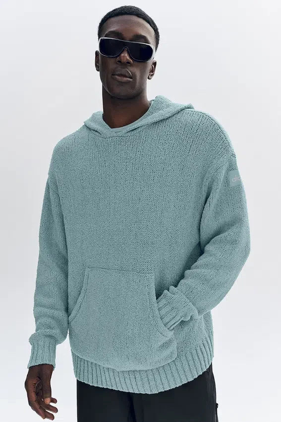 Bluza z kapturem z dzianiny teksturowanej – Desert Sage