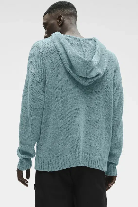 Bluza z kapturem z dzianiny teksturowanej – Desert Sage