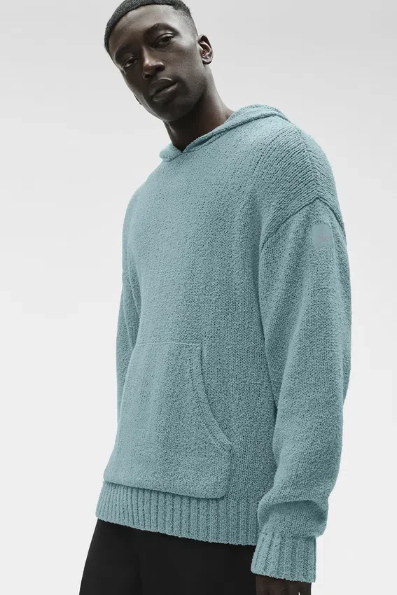 Bluza z kapturem z dzianiny teksturowanej – Desert Sage