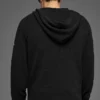 Bluza z kapturem z teksturowanej dzianiny – Black