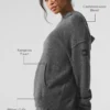 Bluza z kapturem z wełny i kaszmiru z serii New Class – Platinum Grey